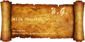 Wilk Gusztáv névjegykártya