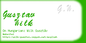 gusztav wilk business card