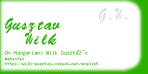gusztav wilk business card